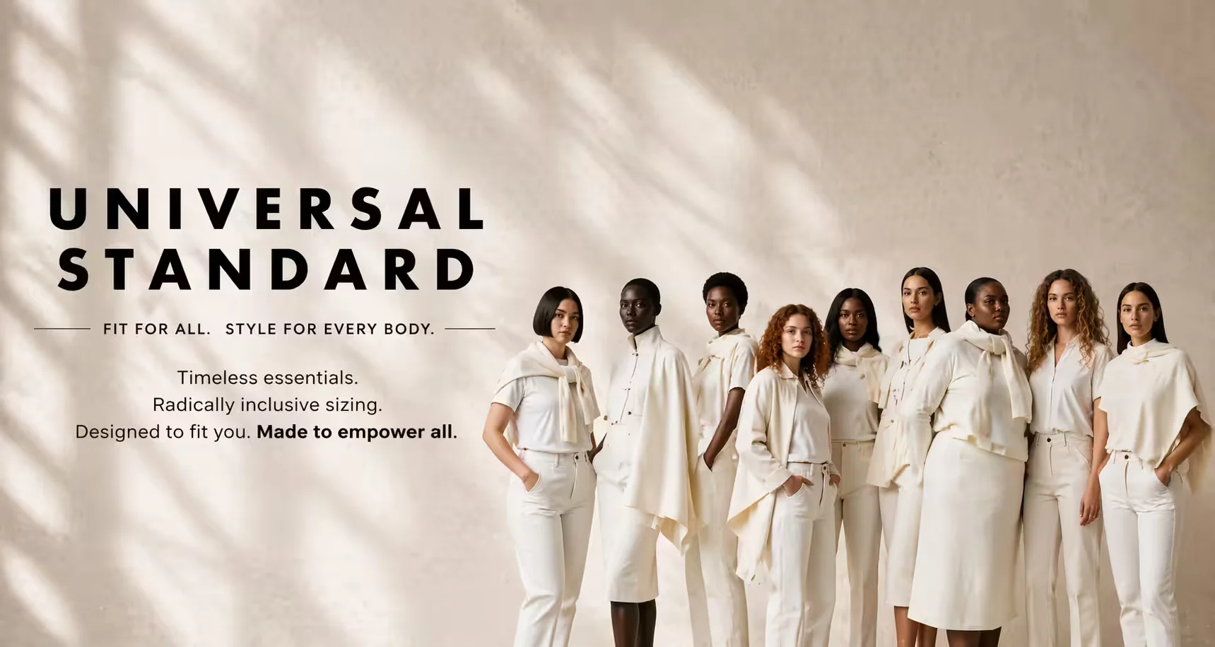 Universal Standard ecommerce campaign and brand creative